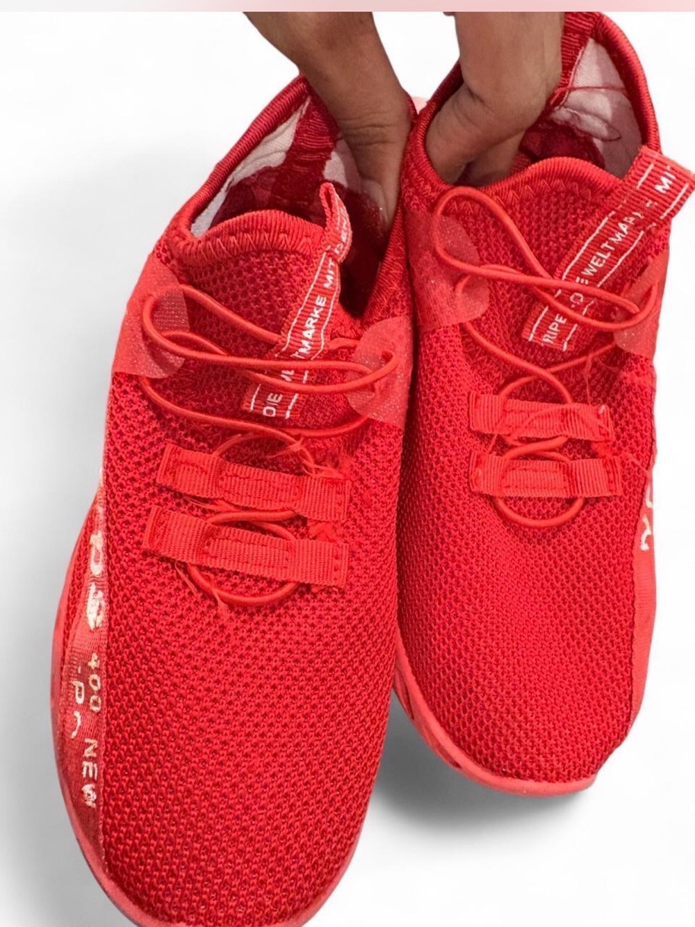 Source Unknown Kids Red Knit Athletic Sneakers
